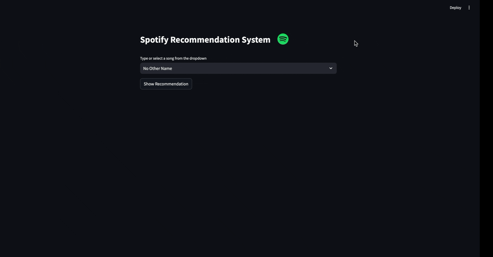 Spotify Recommenation systems session